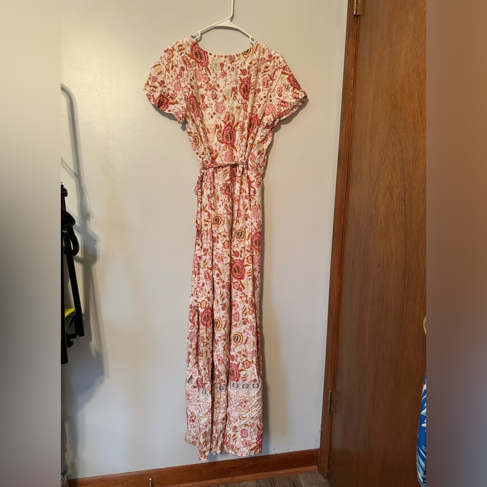 Alelly Women Wrap maxi dress Split Flowy Long cocktail dress Boho Summer dress
